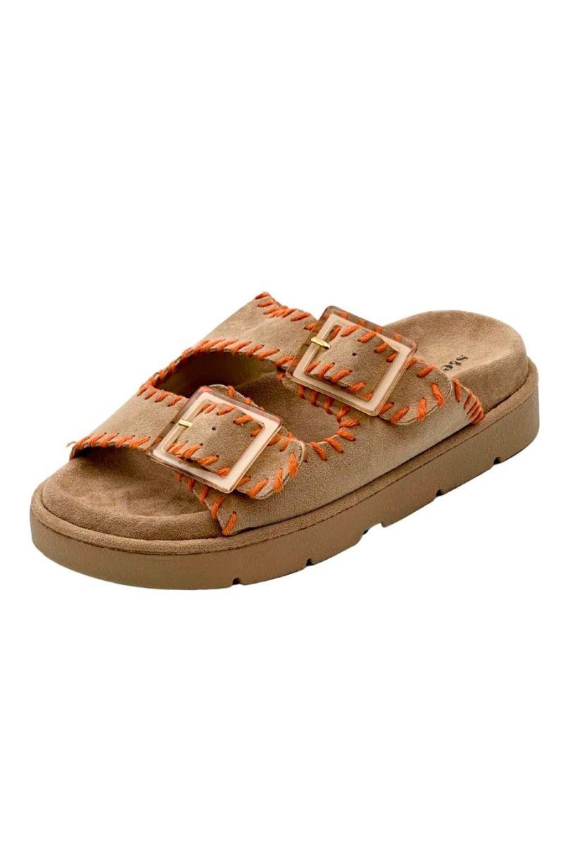 Suede Summer Sandals | Beige | Sandal fra Lazy Bear