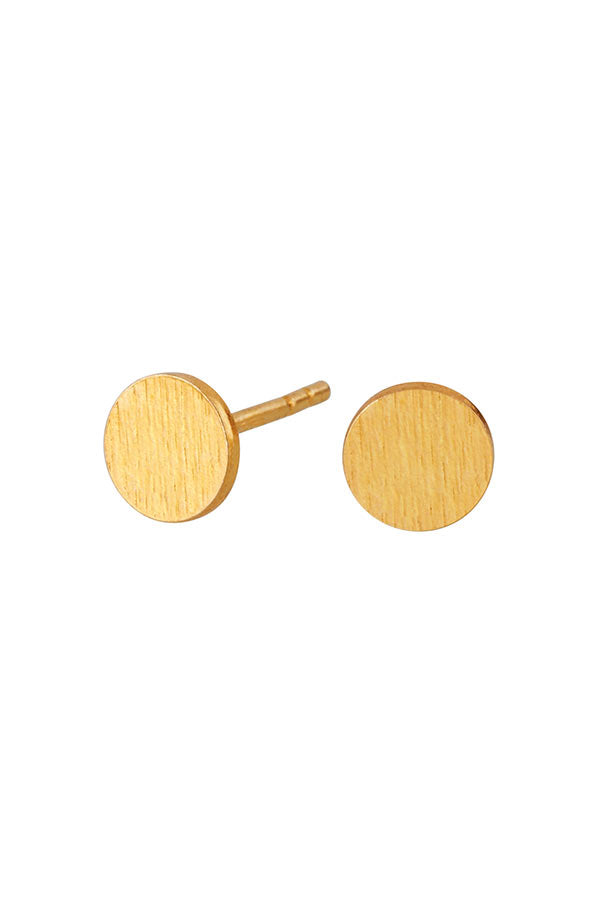 SPOT Cirkelrund ørestik. Forgyldt sterling sølv. 6 mm. Lisen.dk