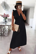 Sun Ruffle Dress | Black