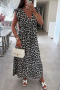Sun Leo Ruffle Dress | Beige