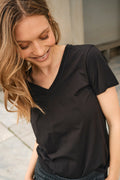 Dala V-Ss Basic Tee  |  Black
