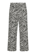 Zion Zebra Crop Pant | Offwhite Black