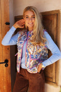 Mimi Vest | Blue Rose Paisley