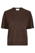 Missy Knit Tee 161927 | Brown Melange