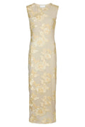 Tiranna Big Flower Mesh Dress | Light Yellow