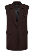 Tailor Waistcoat 204903 | Coffee Bean Melange
