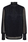 Ximena Glam Ls Blouse  |  Salute Navy