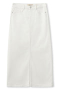 Mella White Denim Skirt | White