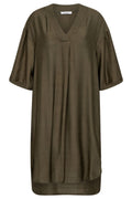Caryn Pleat Tunic Dress | Army