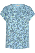 Viva Tee | Chambray Blue Sharp Green