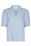 Odesa Dot Stripe Blouse | Light Blue