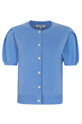 Srmarla Ss O-Neck Cardigan Knit | Vista Blue
