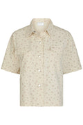 Tiki Floral Denim Shirt | Off White | Bluse fra Neo Noir