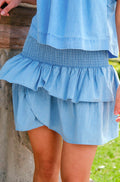 Carin Denim Skirt | Light Blue