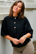 Benuta Fluffy Knit Cardigan | Black