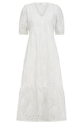 Naya Anglaise Pleat Dress 36471 | White