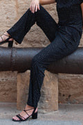 Alma Wide Pants | Black Simili