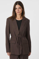 Jemmie Melange Blazer | Brown Melange | Blazers fra Neo Noir