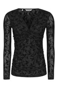 Srtalula Twist V-Neck Top | Black