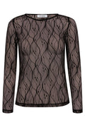 Mercy Mesh O-Blouse 33187 | Dark Brown