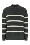 Sremerald Stripe Knit | Dark Grey Melange