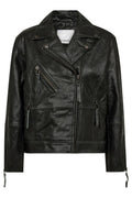 Floyd Crop Leather Jacket 30299 | Black