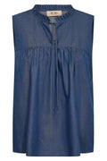 Solandra Sl Denim Blouse |  Mid Blue
