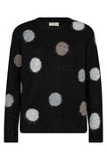 Louisa Pullover 202238 | Black Light Grey Melange