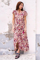 Luna Flared Wrap Dress | Vivid Rouge | Kjole fra Black Colour