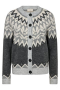 Merla Cardigan 204851 | Dark Grey Mel Light Grey Mel