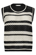 Hoopa Knit Top 32187 | Offwhite Black