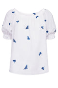 Stream Blouse 206178 | Brilliant White Deep Ultrama