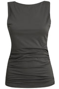Alma Turn Top | Dark Grey