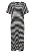 Alma Tshirt Dress | Black Creme Stripe