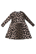 Alma Ls Babydoll Dress (Kids) | Big Lux Leo Fossil