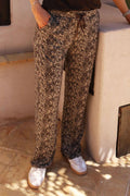 Alma Wide Pants | Mocca Brown Lace