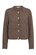 Pointelle Cardigan | Walnut