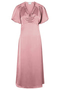 Illana Heavy Sateen Dress | Evening Rose
