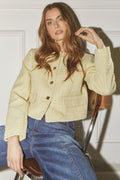 Yara Boucle Jacket 30356 | Pastel Yellow