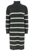 Sremerald Rollneck Dress Knit | Dark Grey Melange