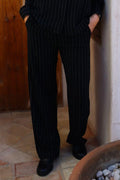 Neo Pants | Black Pinstripe