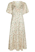 Illana Flower Print Dress | Creme