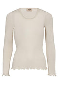 Elaine Seamless Silk O-Ls Tee  |  Ecru