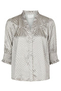 Diana Vibrant Dot Blouse | Light Taupe