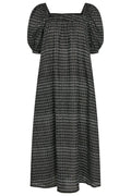 Tiia Dress | Black Offwhite