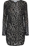 Leona Long Dress | Black Silver Leo