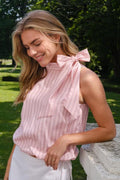 Veda Stripe Top | Rose