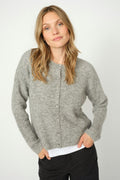 Almine Knit Cardigan |  Grey Melange