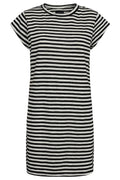 Ulla Stripe Tshirt Dress | Black White Stripe
