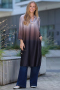 Helena Dress | Beige Brown